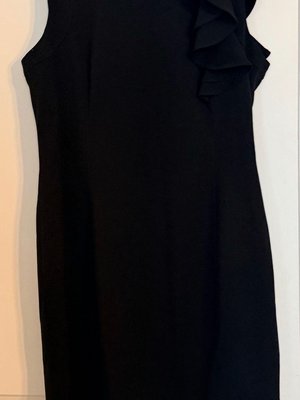 Calvin Klein Black Ruffle-Sleeve Women's Dress